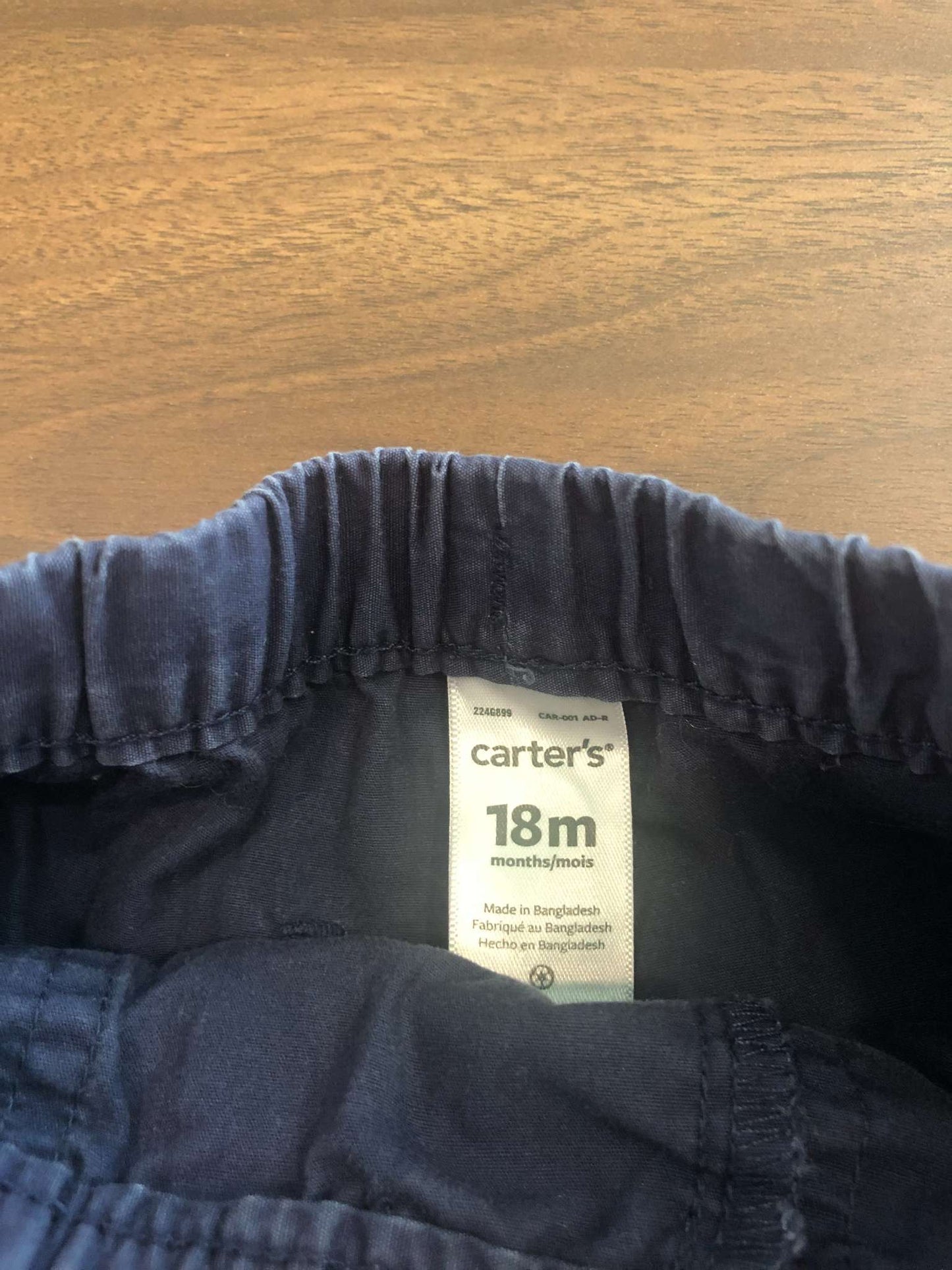 Carter's Toddler Boy Shorts Bundle, 2 Pieces, Khaki shorts and Navy Blue shorts, 12-18M, Kids 18 Month (12-18M)