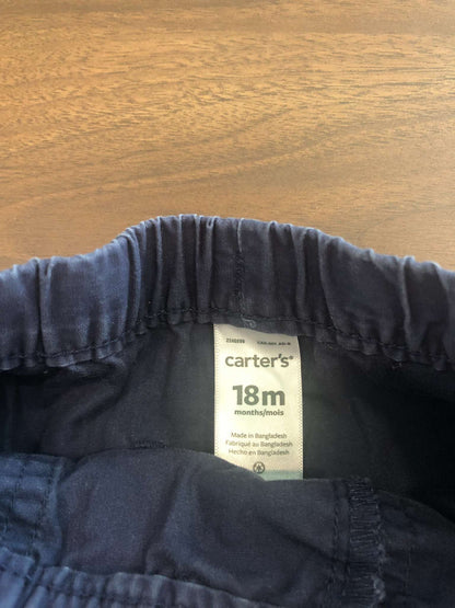 Carter's Toddler Boy Shorts Bundle, 2 Pieces, Khaki shorts and Navy Blue shorts, 12-18M, Kids 18 Month (12-18M)