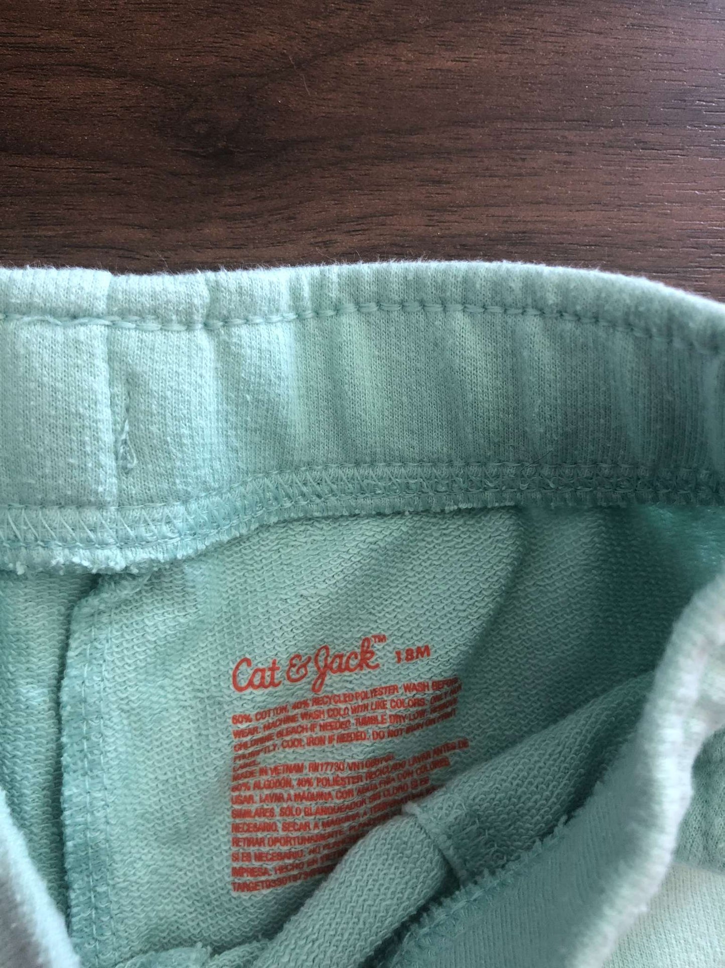 Cat & Jack Toddler Mint Green Shorts, 12-18M, Kids 18 Month (12-18M)