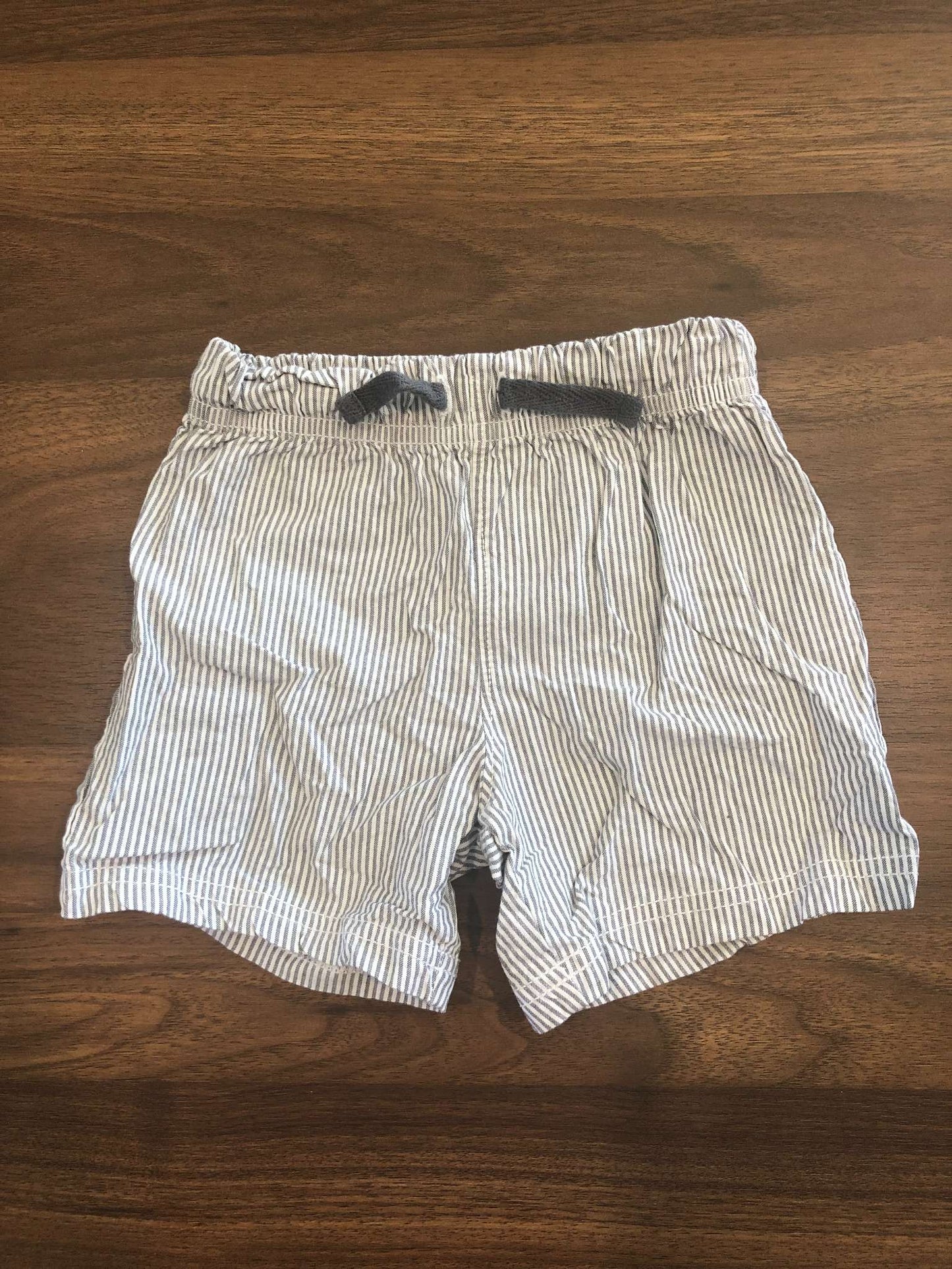 Carter's Toddler Boy Dark Grey Striped Shorts, 12-18M, Kids 18 Month (12-18M)