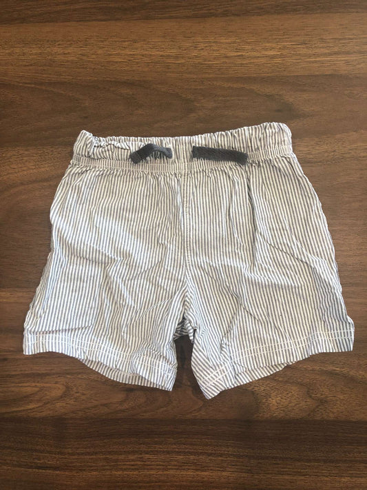 Carter's Toddler Boy Dark Grey Striped Shorts, 12-18M, Kids 18 Month (12-18M)