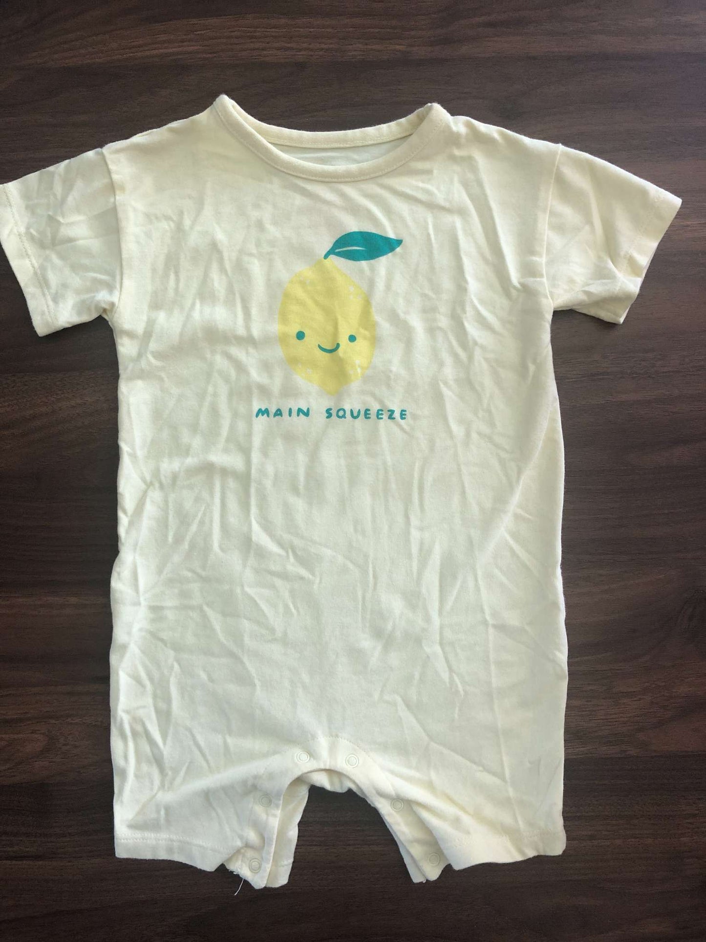 Cat & Jack Yellow Shortie Romper, 12-18M, Kids 18 Month (12-18M)