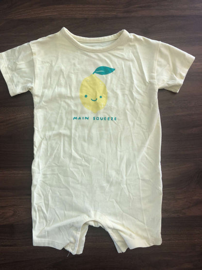 Cat & Jack Yellow Shortie Romper, 12-18M, Kids 18 Month (12-18M)