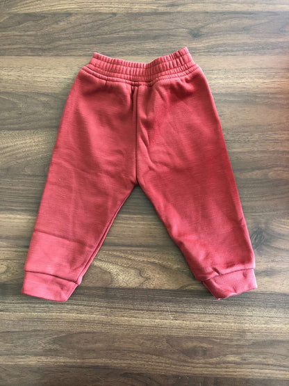 Adidas Toddler Boys Red Jogger Sweatpants, 12-18M, Kids 18 Month (12-18M)