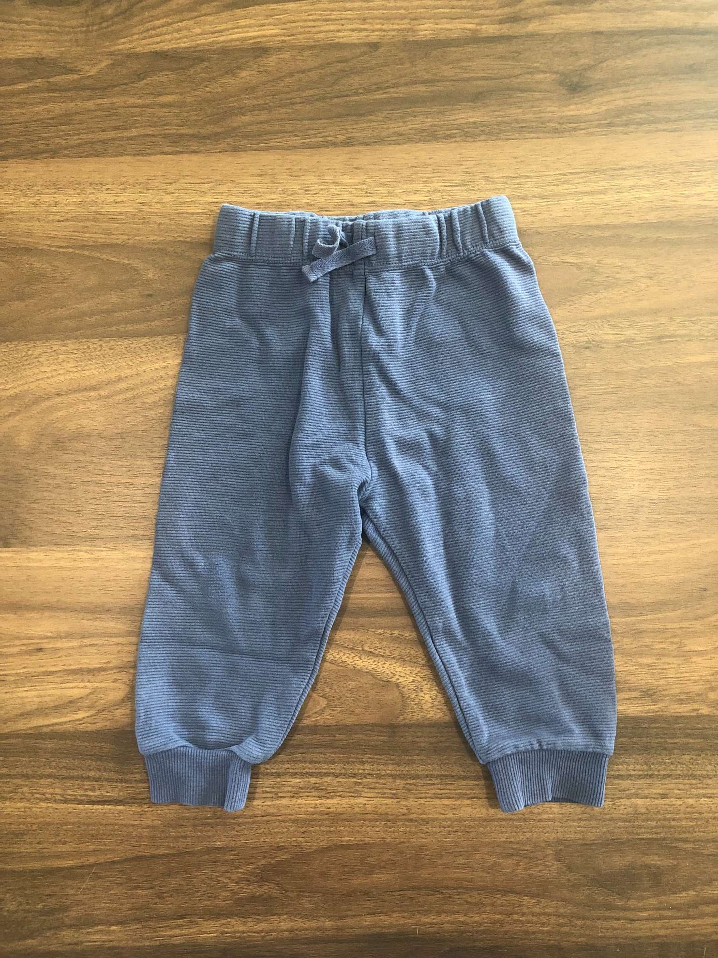 Toddler Boy Sweatpant Bundle, 2 pieces, Green & ribbed blue, 12-18M, Kids 18 Month (12-18M)