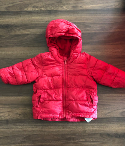 Old Navy Toddler Winter Puffer Jacket, Red, 12-18M, Kids 18 Month (12-18M)