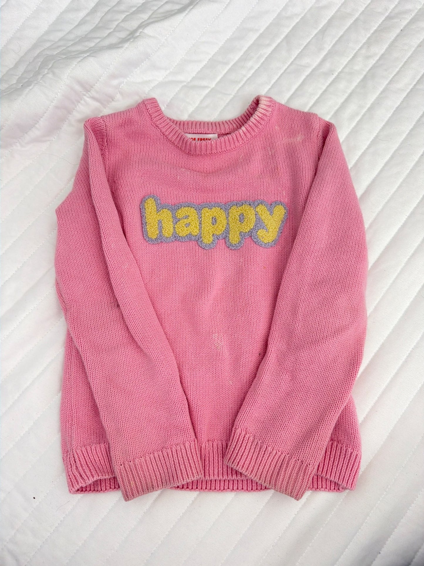 Happy sweater pink , Kids 3T