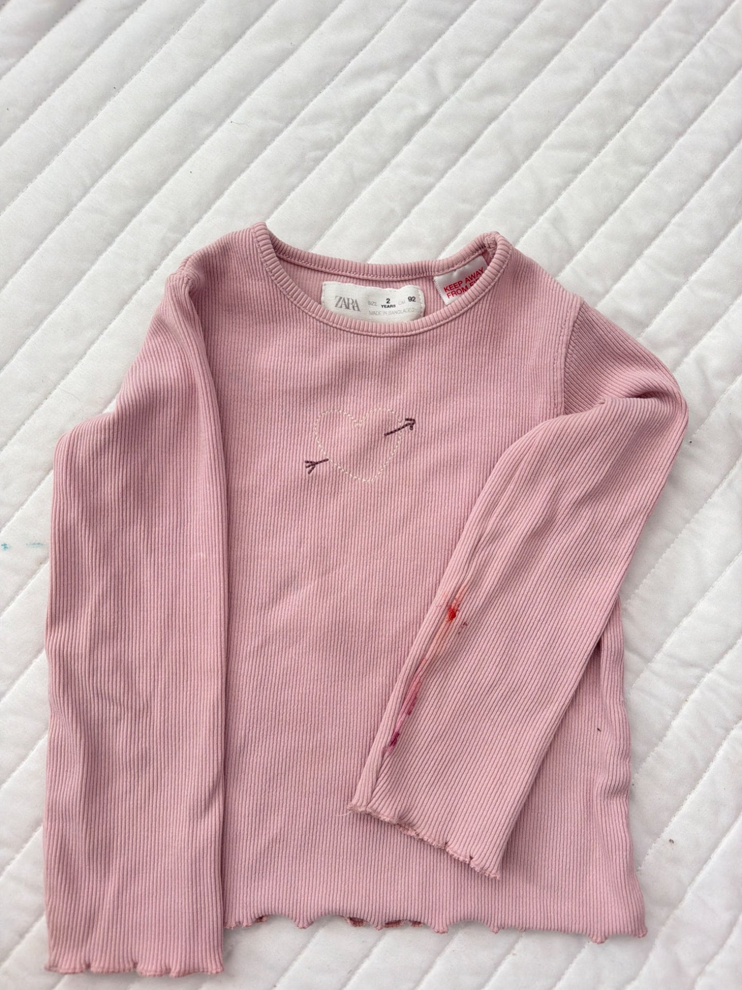 Zara T-shirt heart , Kids 2T