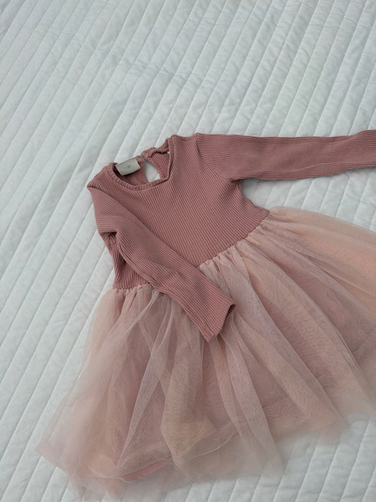 Zara dress pink , Kids 4/4T