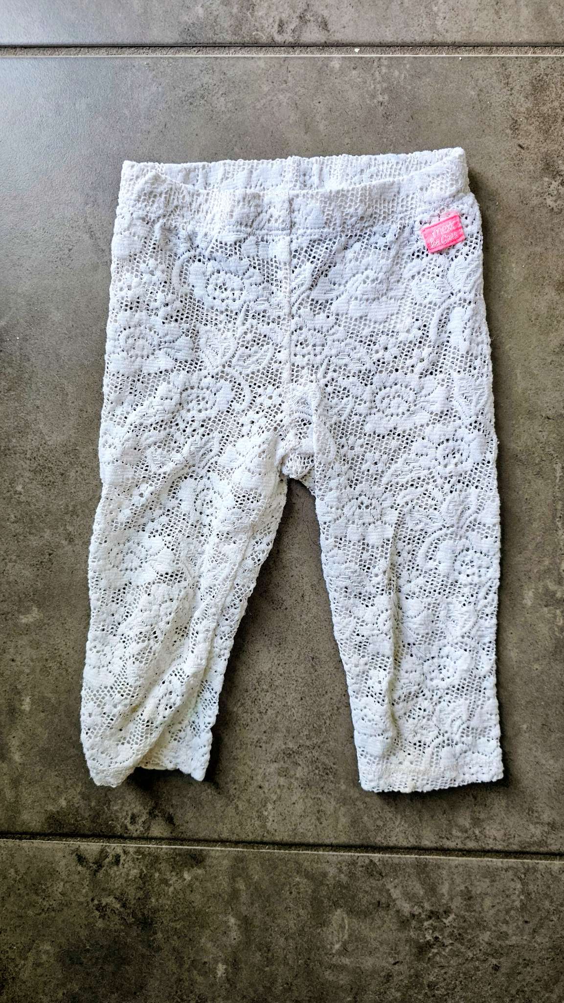 Mexx Girls White Lace Leggings – size 2, Kids 2T