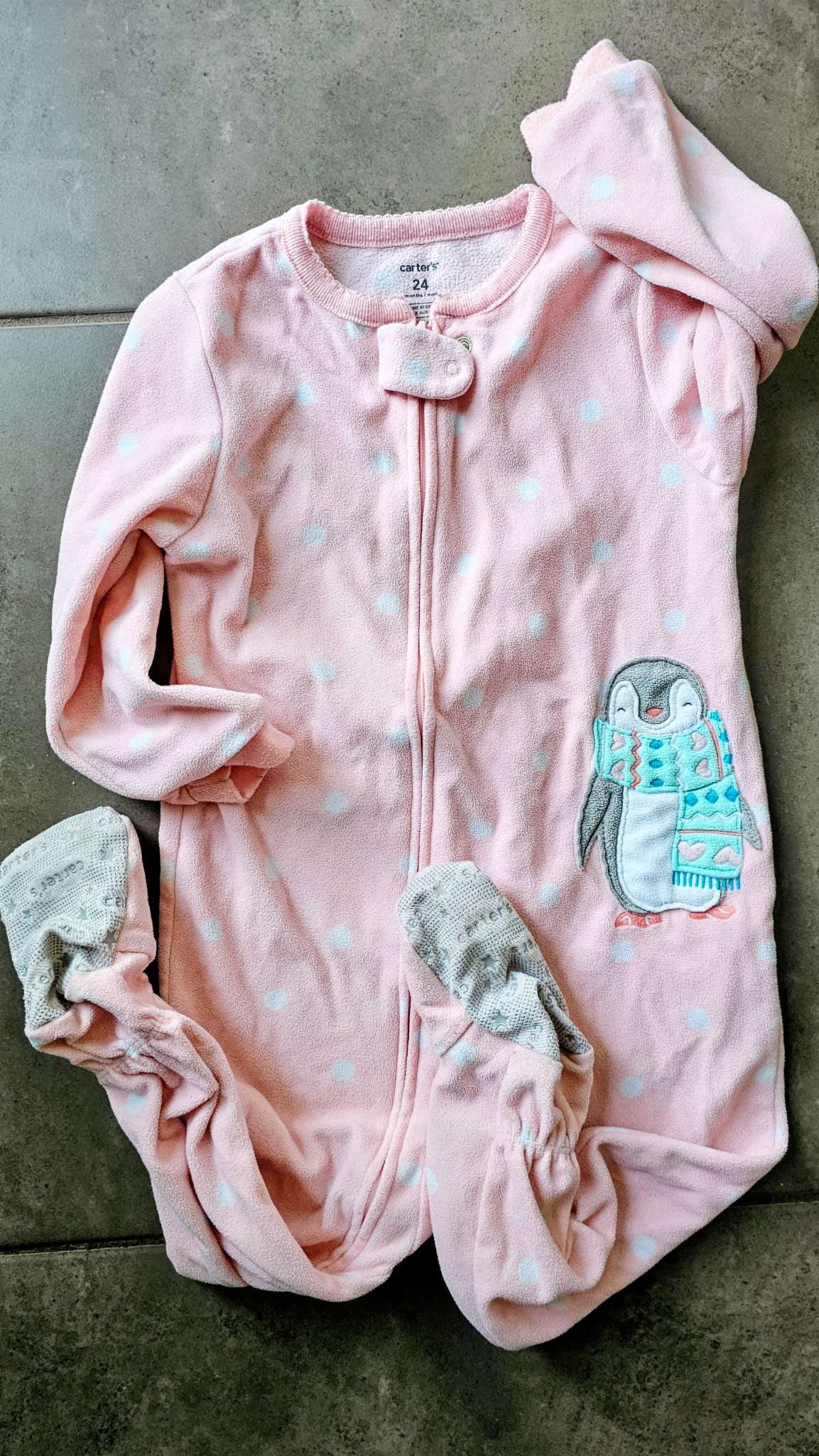 Carter's Girls Orange Heart Owl PJ Dress – size 2, Kids 2T