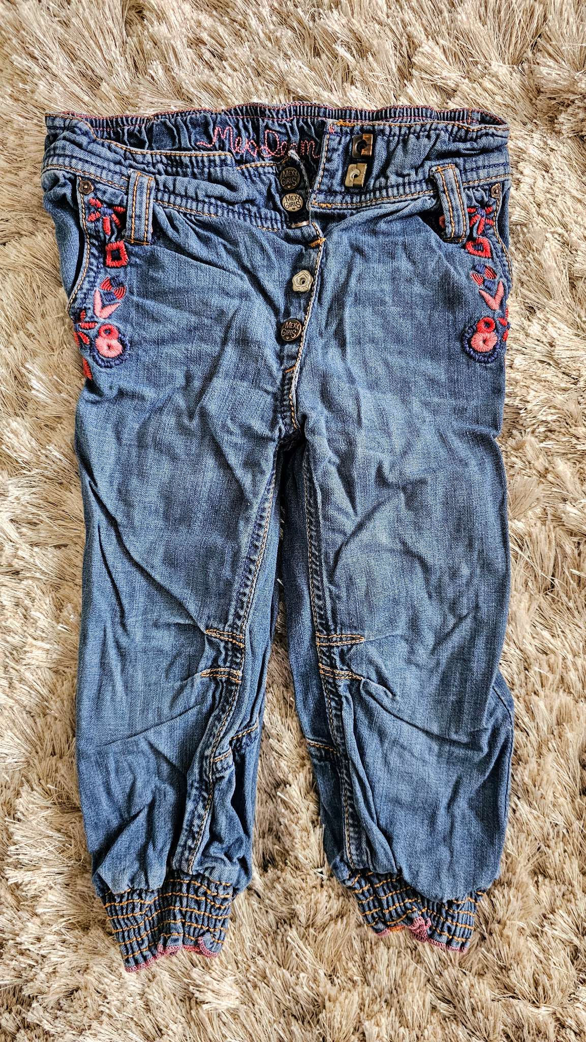 Mexx Girls Blue Embroidered Jeans – 18 months, Kids 18 Month (12-18M)