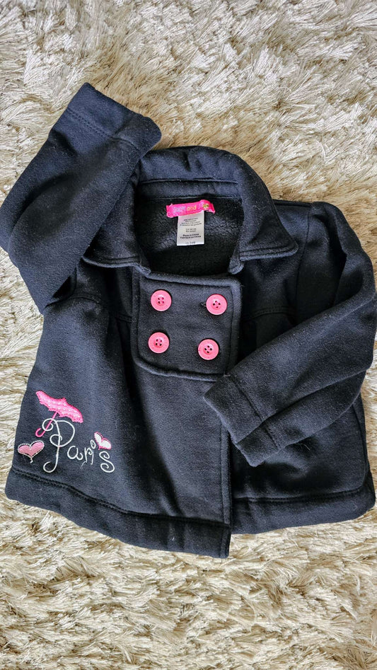 Jack & Jill Girls Black Peacoat - 18 months, Kids 18 Month (12-18M)