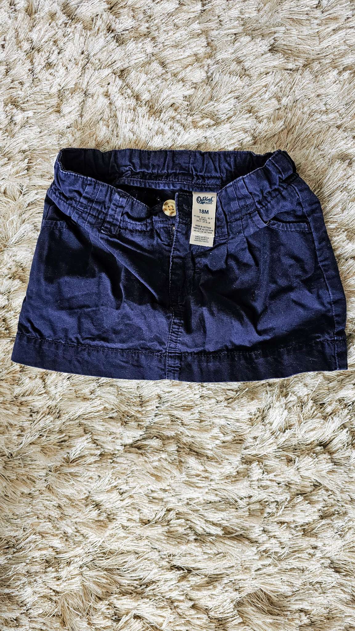 OshKosh Girls Navy Skirt – 18 months , Kids 18 Month (12-18M)