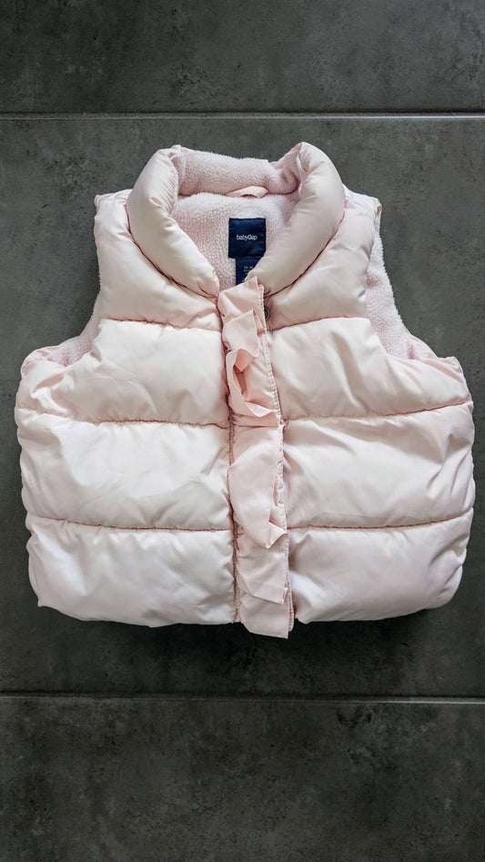 Baby Gap Girls Pink Puffer Vest - 12 months , Kids 12 Month (9-12M)