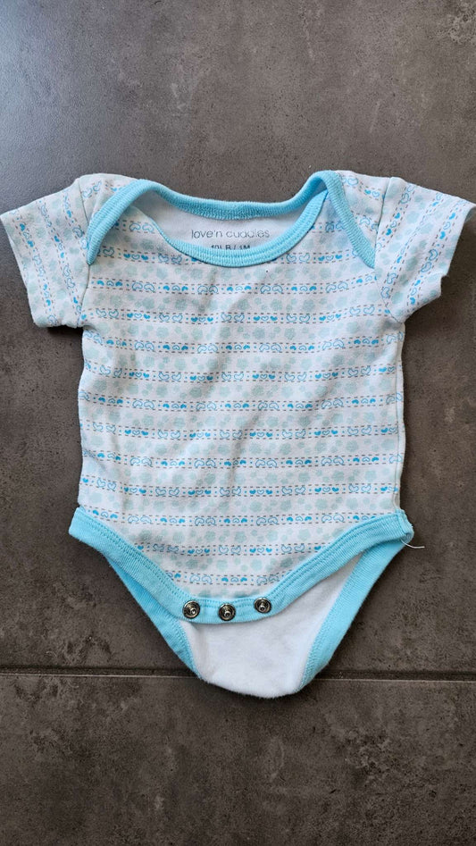 Love 'n Cuddles Baby White Heart Onesie - newborn, Kids Newborn