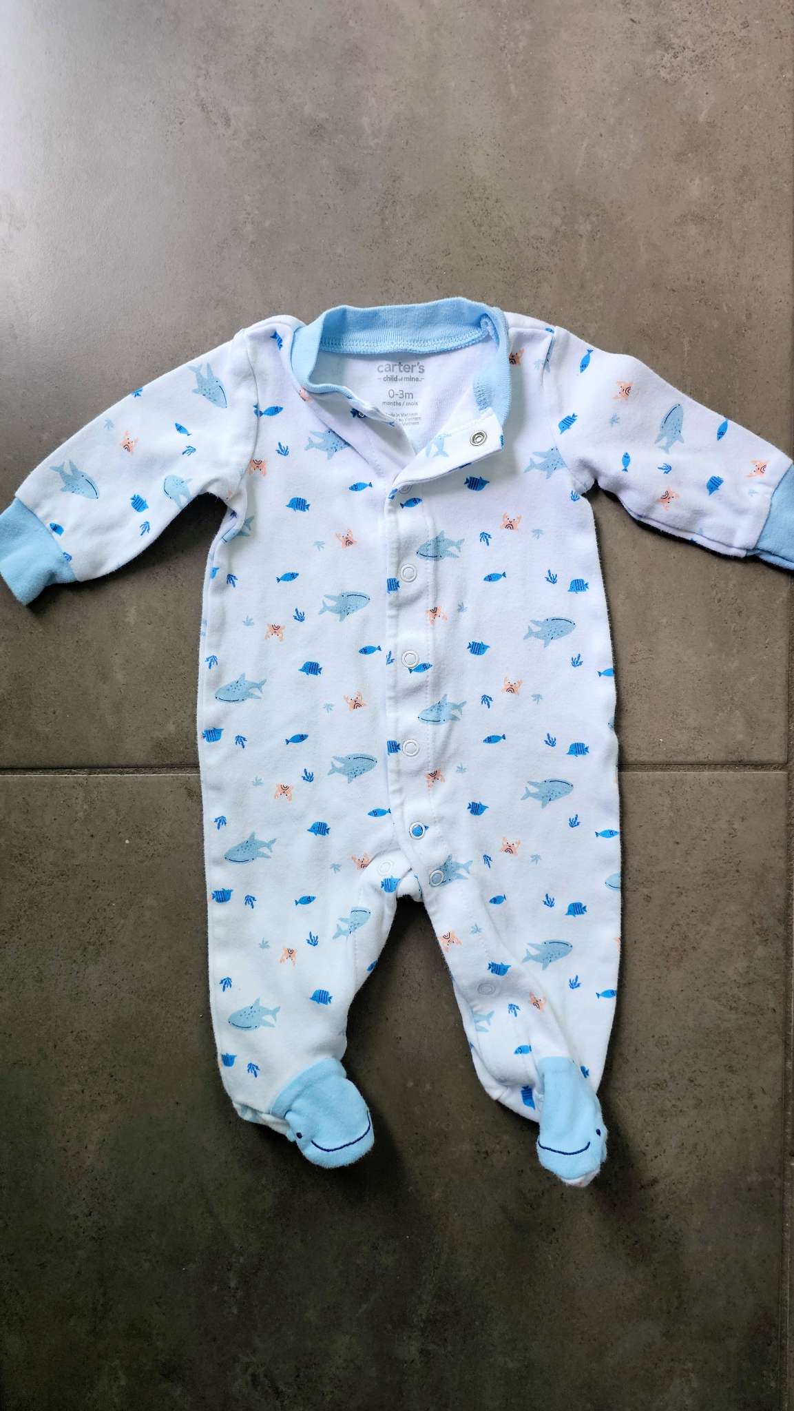 Carter's Baby Shark & Fish Sleeper – newborn , Kids Newborn