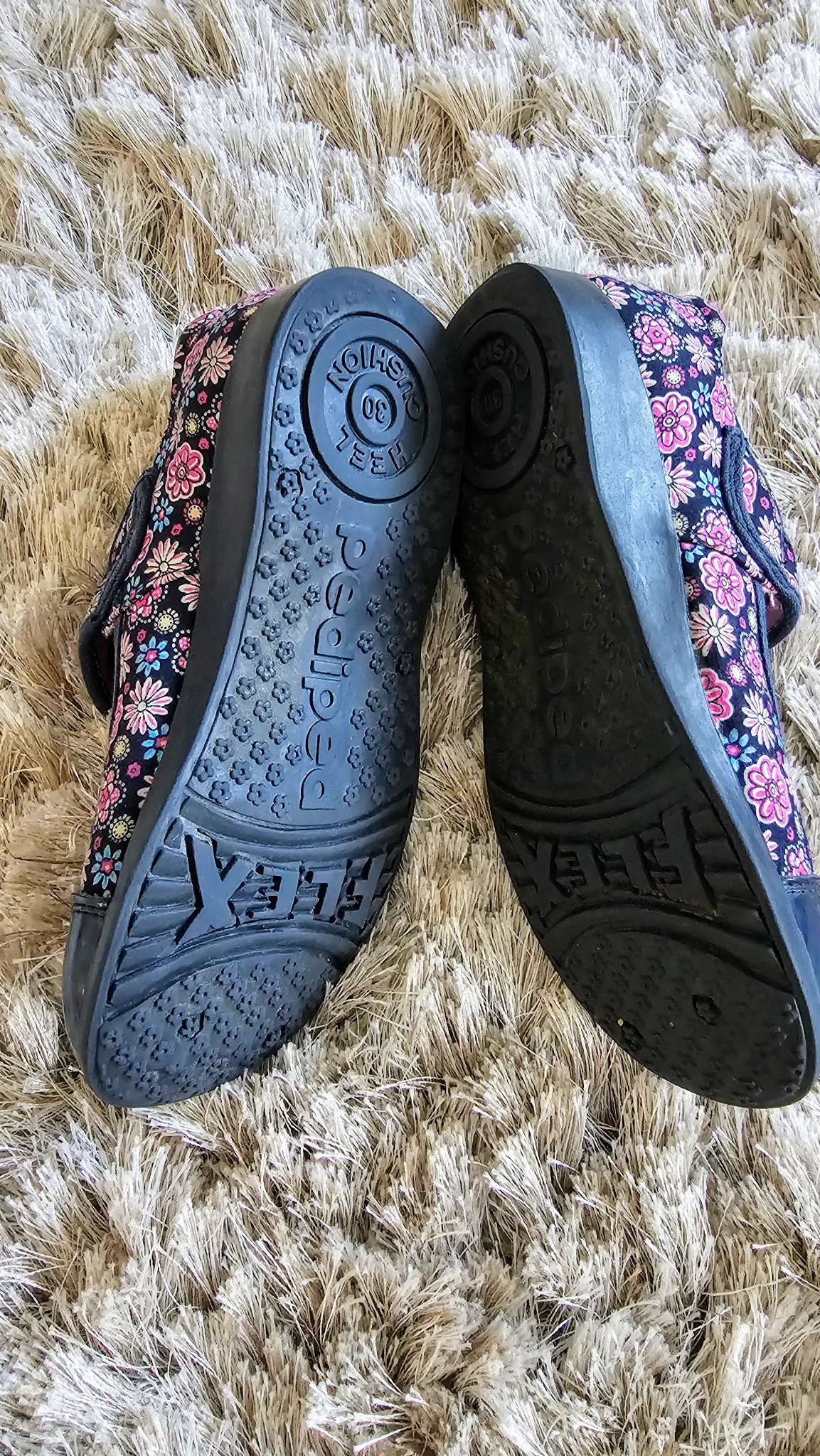 Pediped Girls Floral Mary Jane Shoes - size 12, Shoes 12 (Toddler:2-4yr)