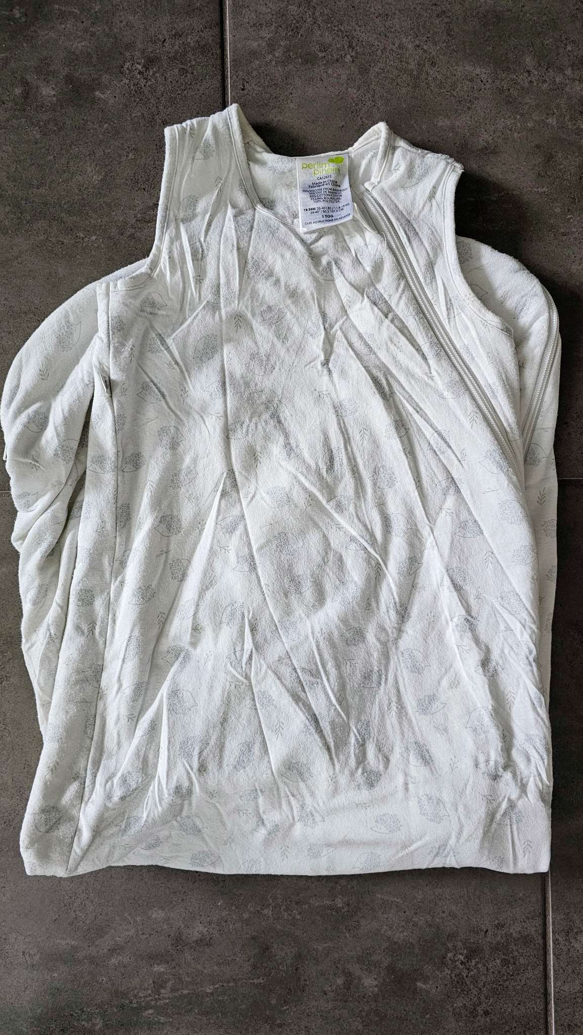 Perlim Pinpin White & Grey Sleep Bag - 18 months , 18-24 Months (Extra Large)