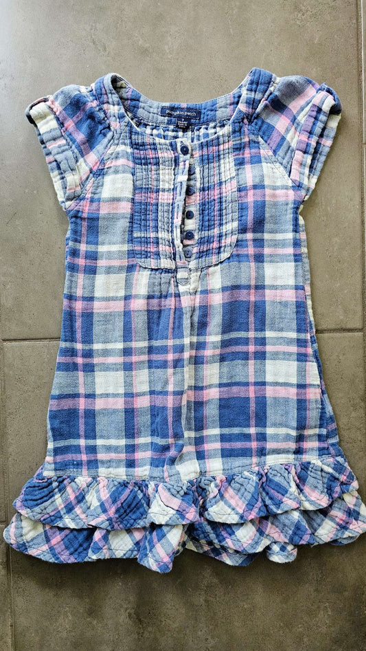 Plaid Ruffle Dress- size 7 - Pumpkin patch, Kids 7