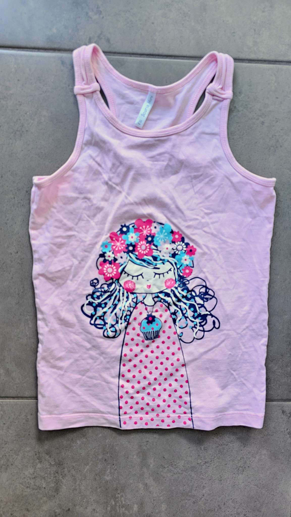 Souris Mini Girls Pink Graphic Tank - size 10, Kids 10