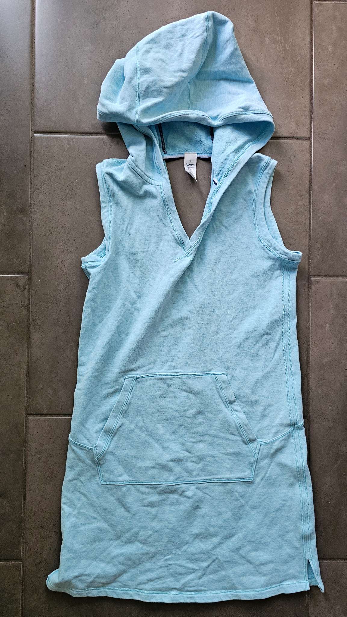 Iviva Girls Blue Hooded Dress – size 10, Kids 10