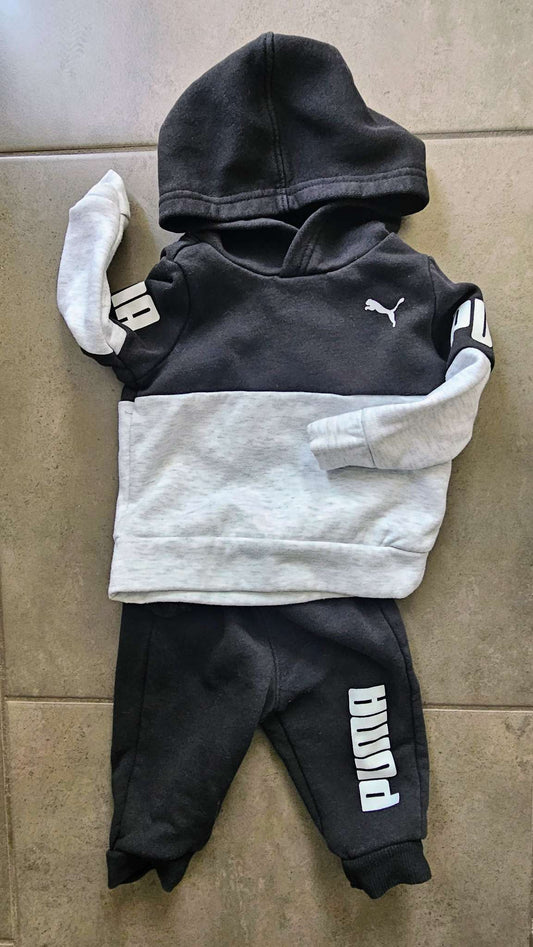 Puma Baby Colourblock Hoodie + Pants Set – (3 Months) –  (3/6 Months), Kids 3 Month (0-3M)