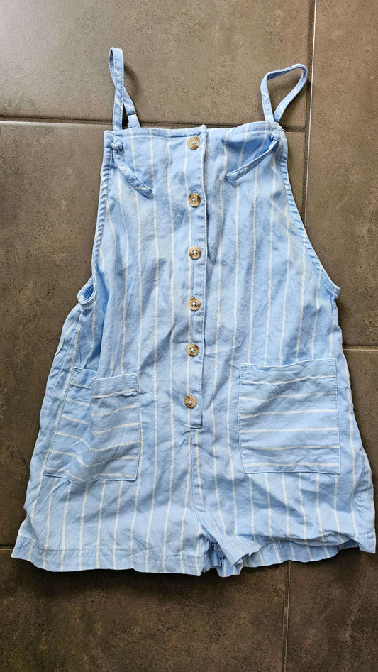 Billabong Blue Striped Short Romper – XS (size 5-6), Kids 5/5T
