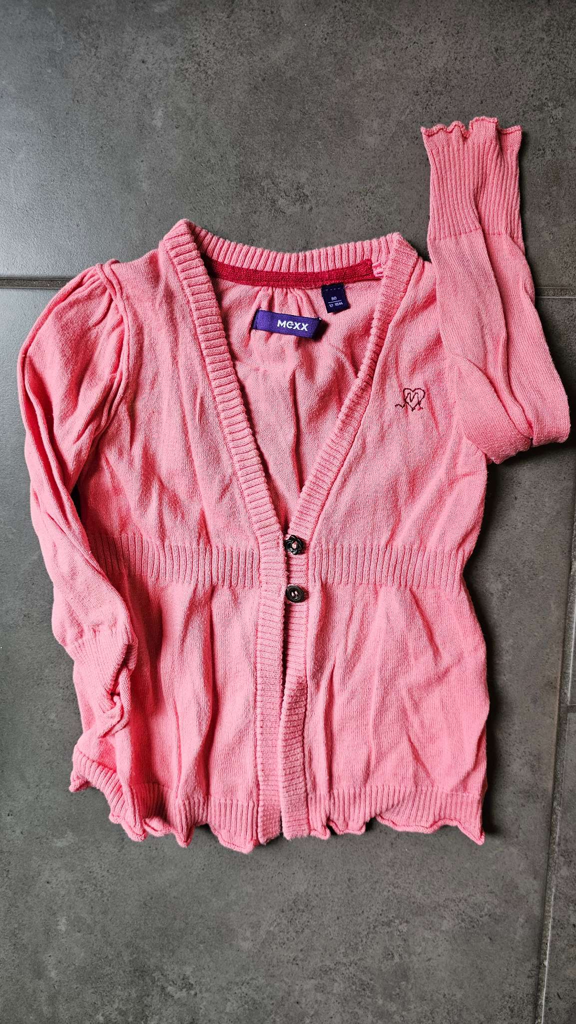 Mexx Pink Knit Cardigan - 12 months , Kids 12 Month (9-12M)