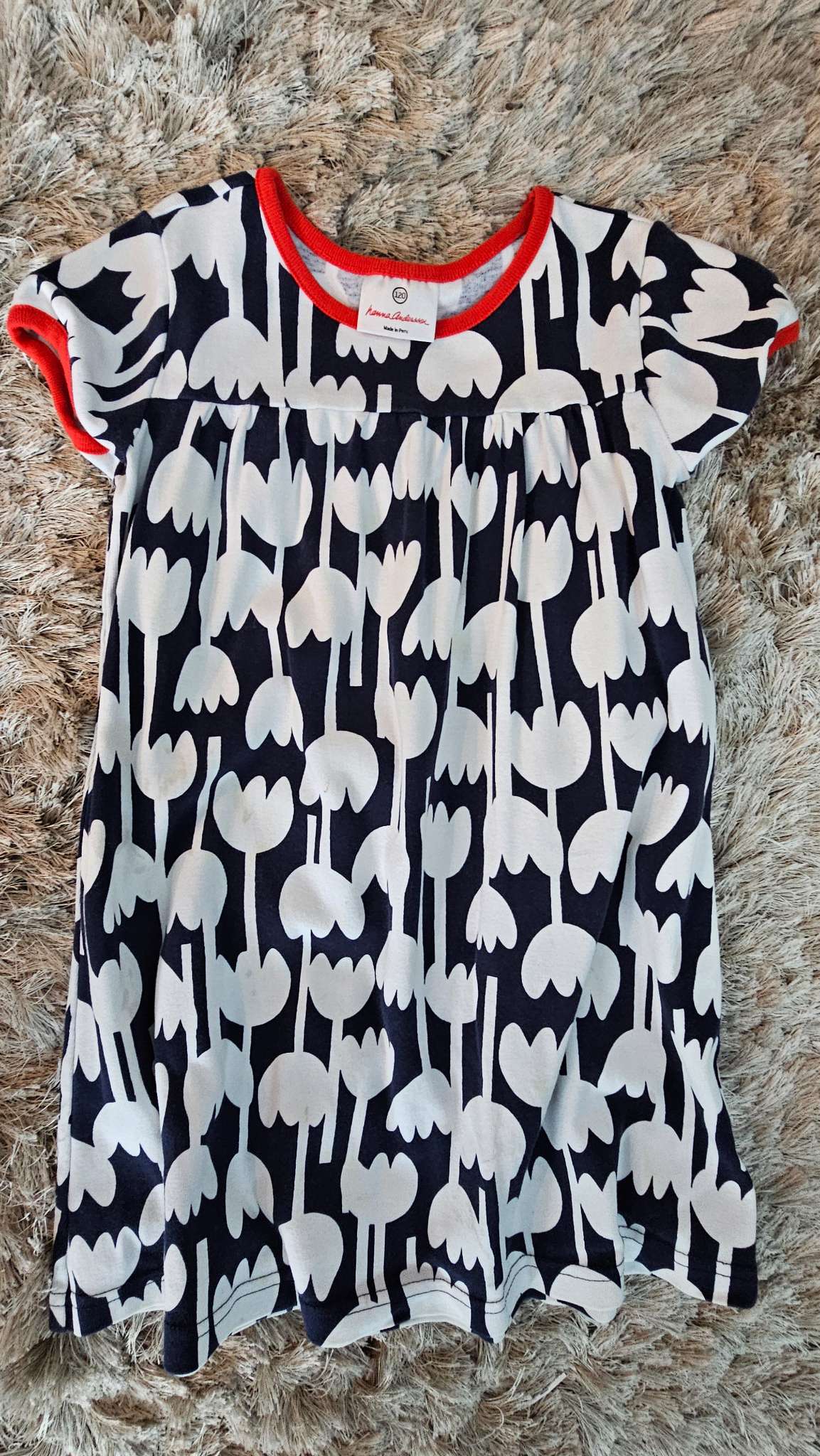 Tulip print dress - size 7 - Hanna Anderson , Kids 7