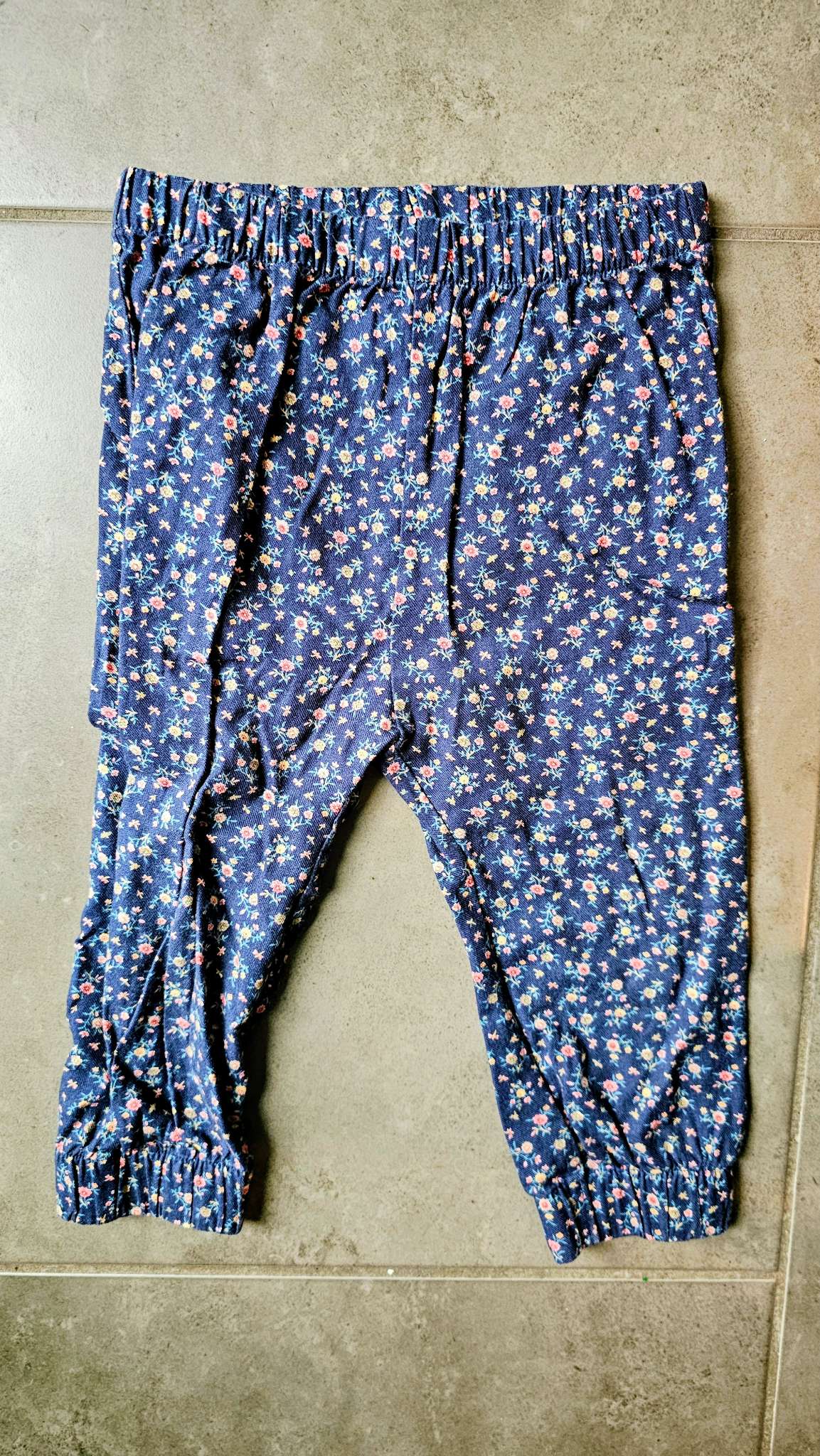 Ralph Lauren Navy Floral Pants – 12 Months (100% cotton), Kids 12 Month (9-12M)