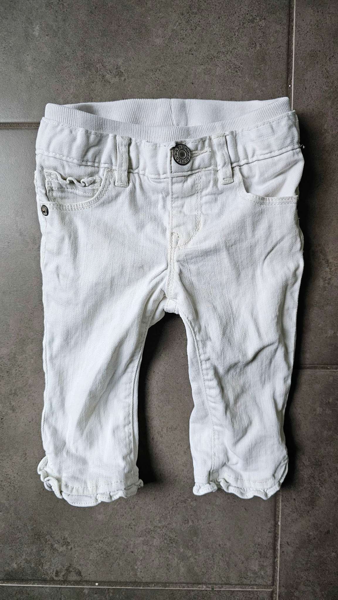 Gap White Denim Pants – 12 Months (99% cotton), Kids 12 Month (9-12M)