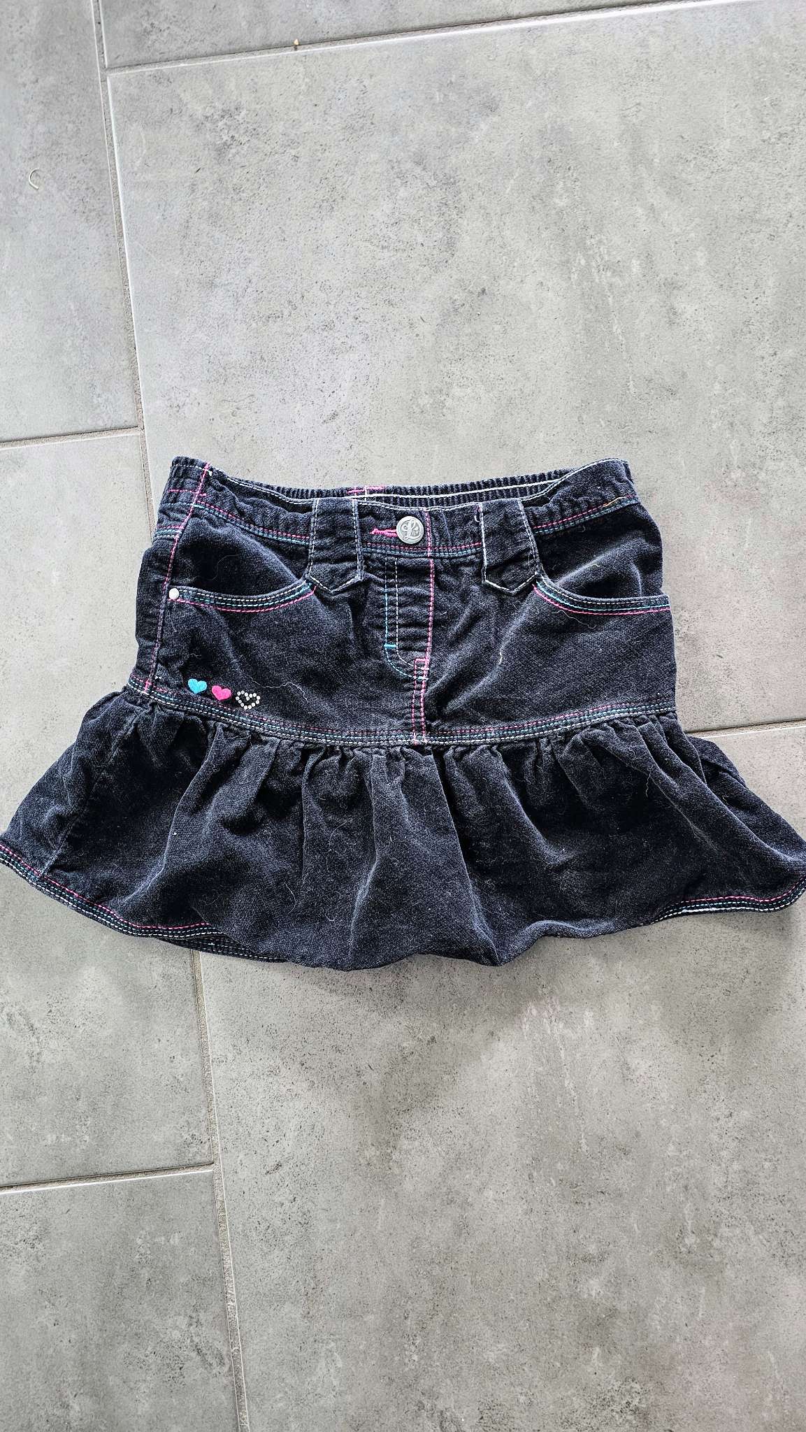 Lullahbette black Ruffle Skirt – (Size 6), Kids 6/6X