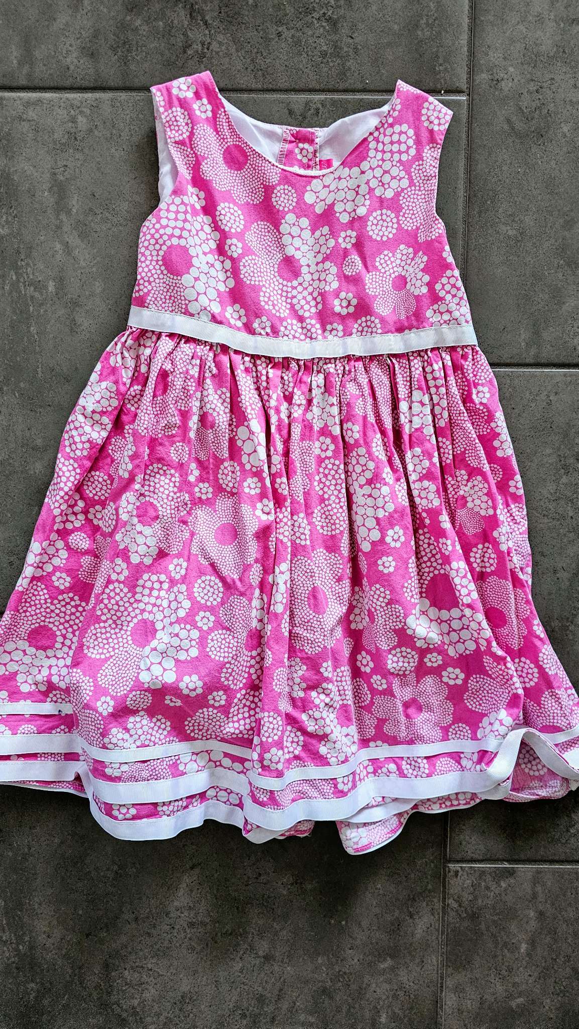Jenny & Me Pink Floral Dress – (Size 6), Kids 6/6X