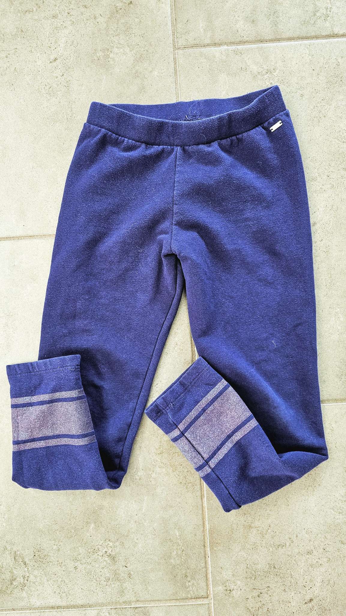 Tommy Hilfiger Navy Pants with Sparkly Cuffs –  (Size 6), Kids 6/6X