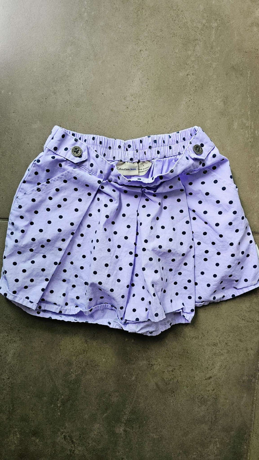 Calvin Klein Lavender Polka Dot Skirt – (Size 7), Kids 7