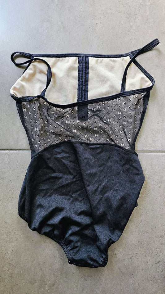 Premiere Collection Black Mesh Back Leotard – (Size 8), Kids 8