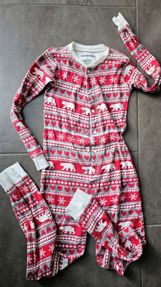 Blue House Girls Red Onesie Pajamas – size 6, Kids 6/6X