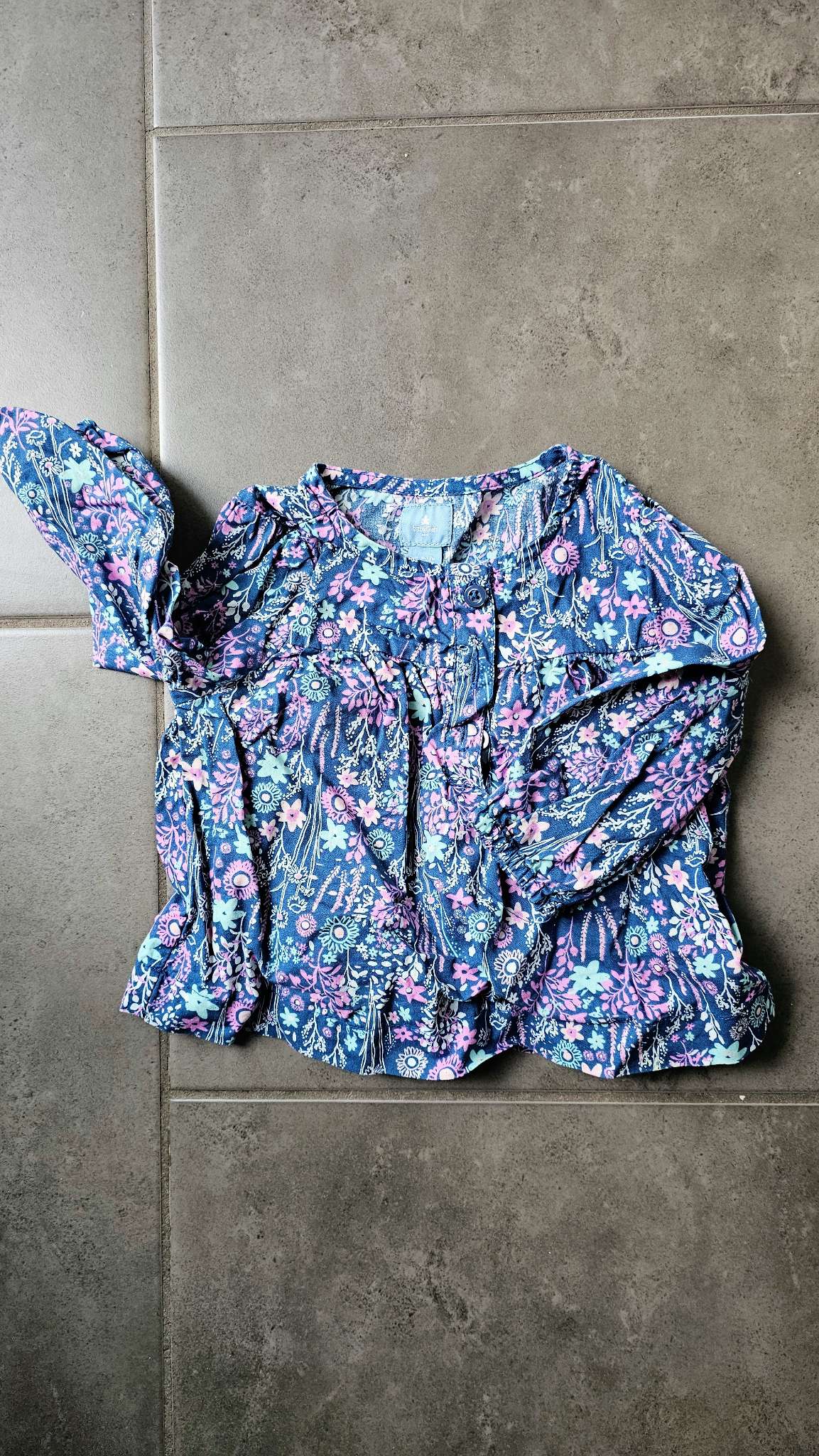 Baby Gap Floral Cotton Blouse (6 Months), Kids 6 Month (3-6M)