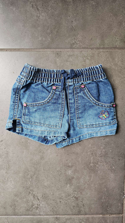 Children’s Place Denim Shorts with Butterfly (6–9 Months), Kids 6 Month (3-6M)