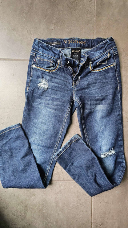 Vigoss The Jagger Skinny Jeans with Butterfly Pockets (Size 8), Kids 8