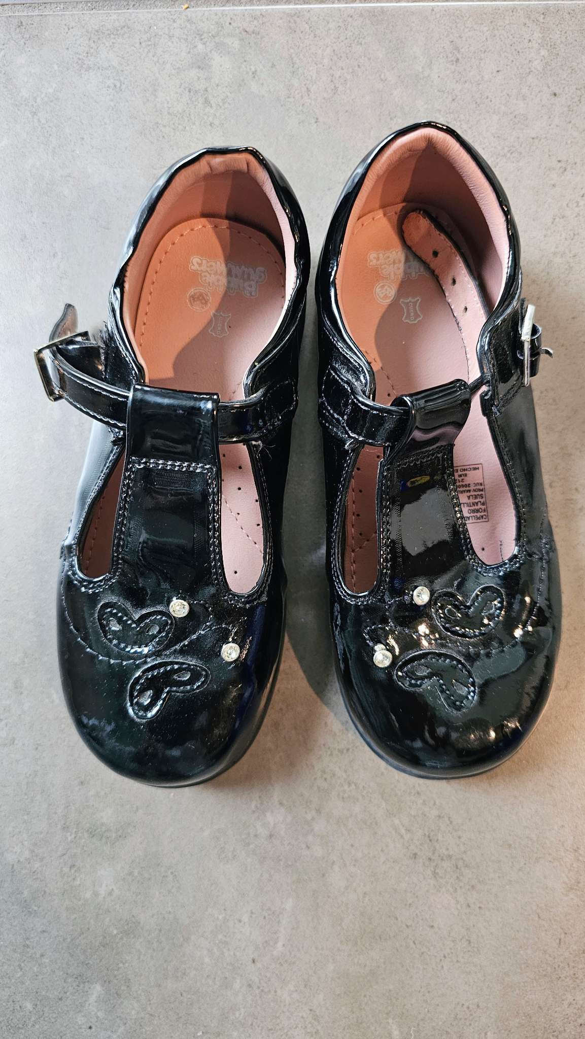 Bubble Gummers Black Patent Leather T-Straps (Size 11), Shoes 11 (Toddler:2-4yr)