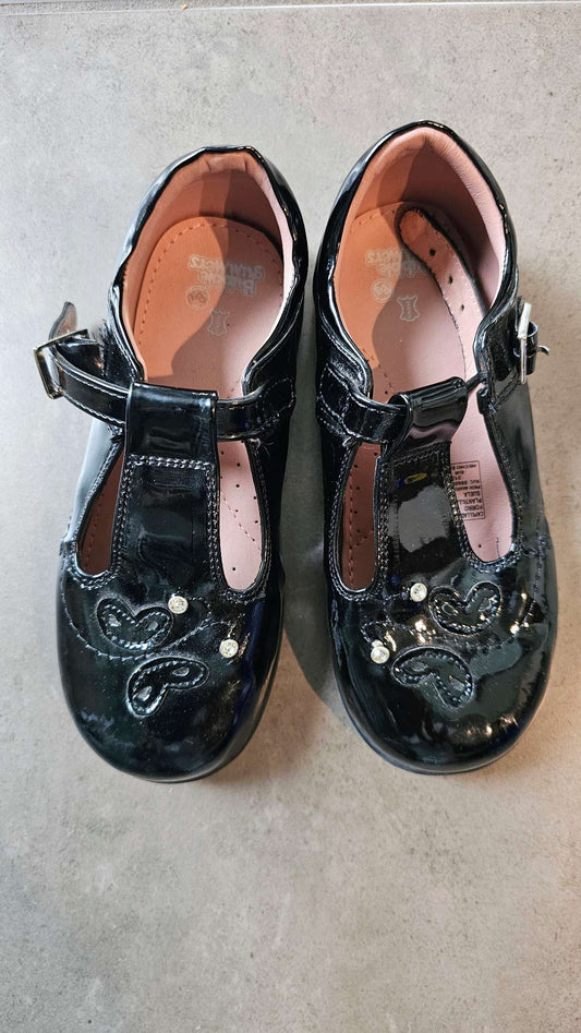 Bubble Gummers Black Patent Leather T-Straps (Size 11), Shoes 11 (Toddler:2-4yr)