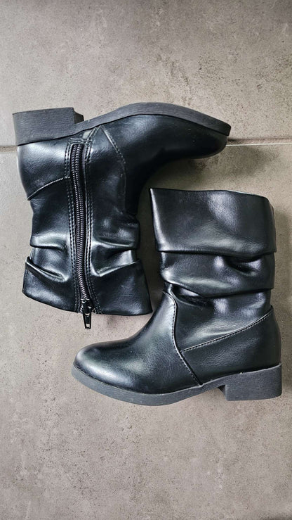 Zoe & Zac Black Slouch Boots (Size 8), Shoes 8 (Toddler:2-4yr)