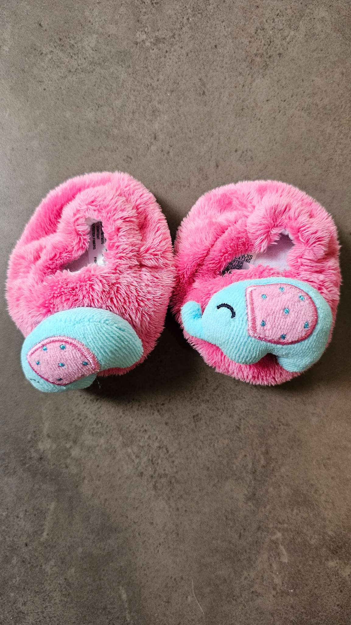 Gerber Pink Elephant Slippers (0–6 Months), Shoes 0 (Baby: 0-12 mth)
