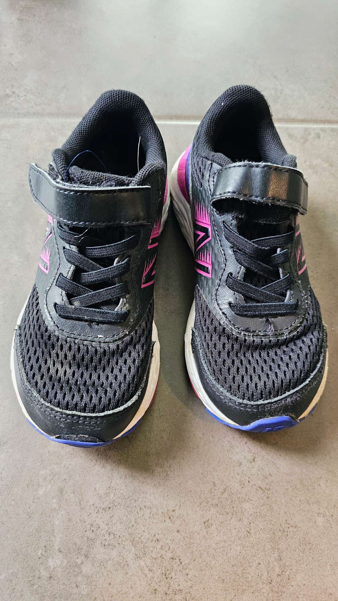 New Balance Black Pink Velcro Sneakers (Size 11), Shoes 11 (Toddler:2-4yr)