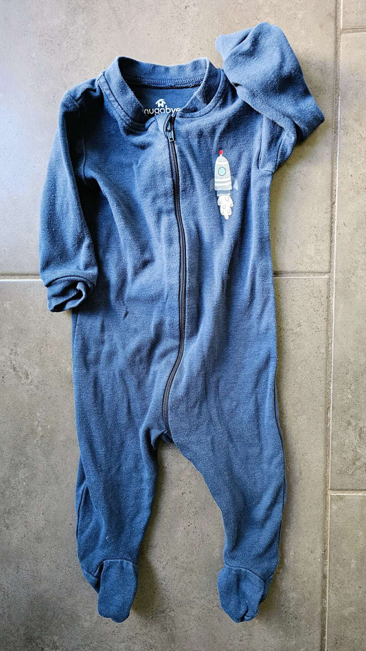 Snugabye Blue Rocket Zip Sleeper (3–6 Months), Kids 3 Month (0-3M)