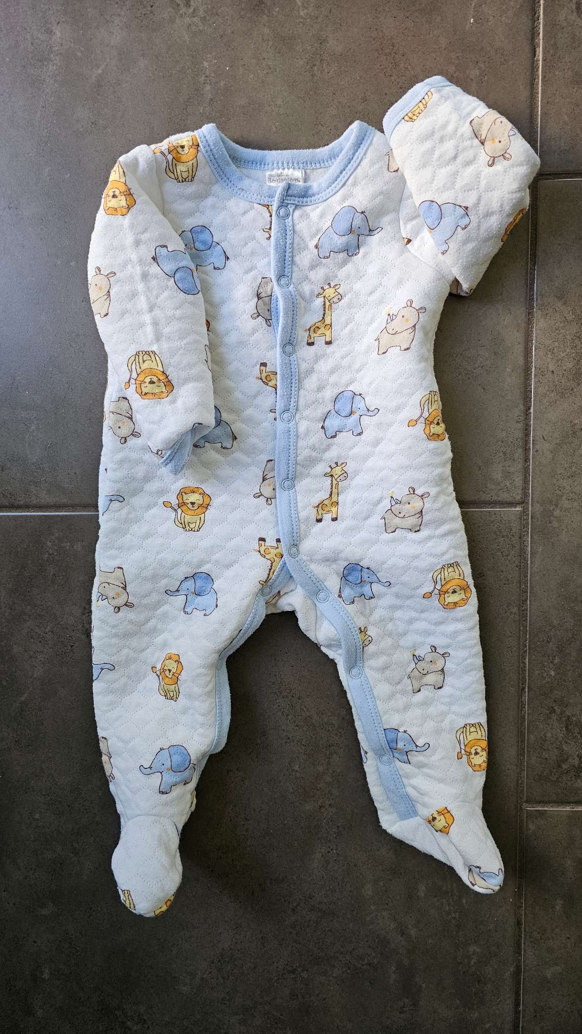 Little Beginnings Quilted Animal Sleeper (3–6 Months), Kids 3 Month (0-3M)