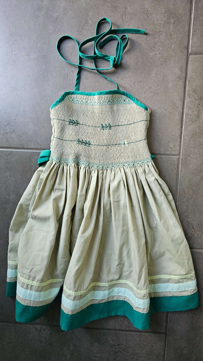 Well Dressed Wolf (W.D. Wolf Classic) Smocked Halter Dress (Size 6), Kids 6/6X
