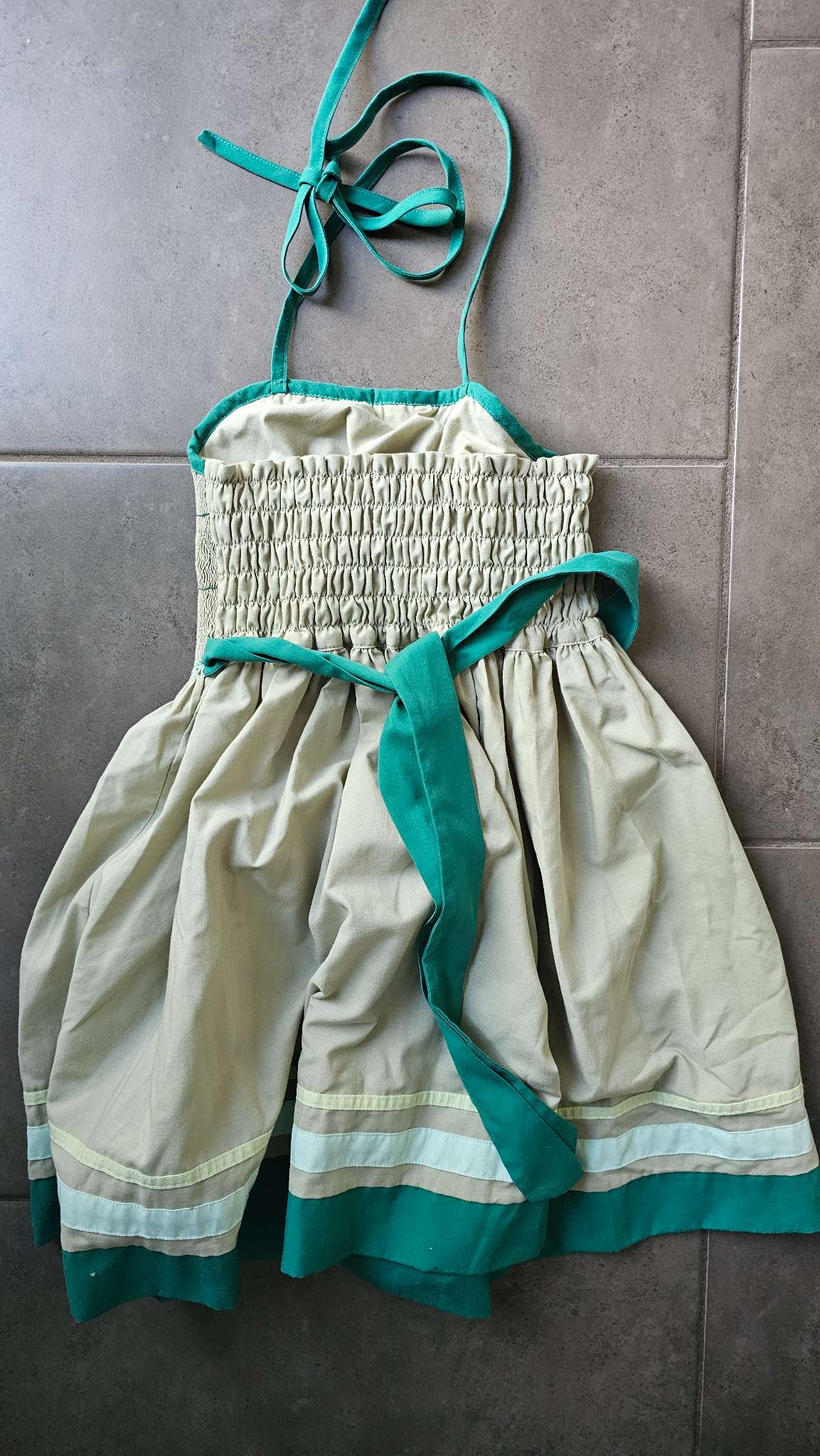 Well Dressed Wolf (W.D. Wolf Classic) Smocked Halter Dress (Size 6), Kids 6/6X